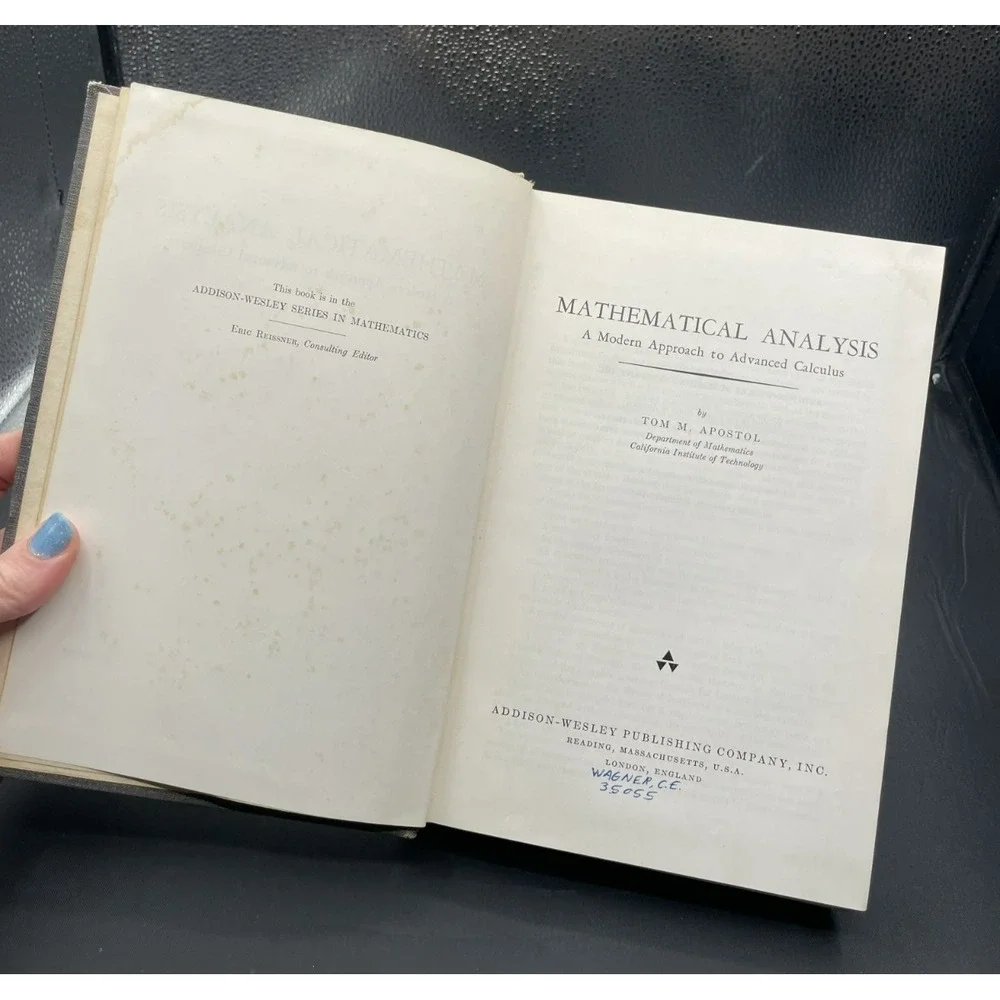 Mathematical Analysis A Modern Approach Tom Apostol 1957 1st Edition Hardcover H